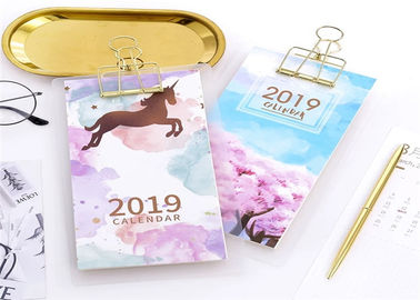 Hard Cover Customized Table Calendar With Logo Embossing Or Debossing