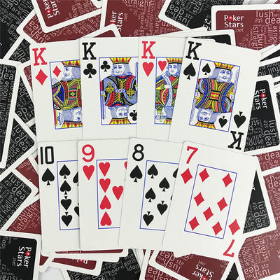CMYK Print Card Games Poker Card Poker Set 1000PCS 63*88MM Size